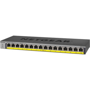 Netgear 16-Port 76W PoE/PoE+ Gigabit Ethernet Unmanaged Switch -GS116LP-100NAS