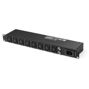 1U 19" 8 Port Rack Mount PDU, IEC C13 Socket Rackmount Power -PDU08C13H