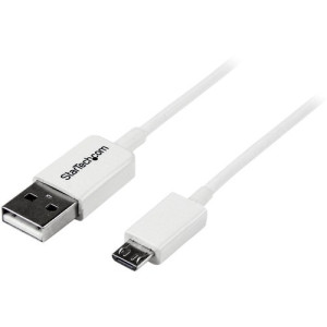 1m White Micro USB Cable -USBPAUB1MW