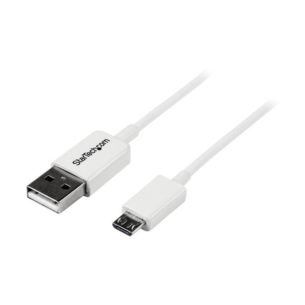 1m White Micro USB Cable