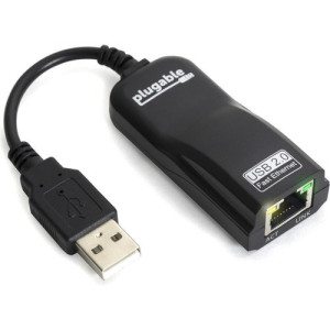 Plugable USB 2.0 to Ethernet Fast 10/100 LAN Wired Network Adapter -USB2-E100