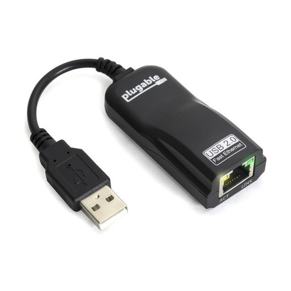 Plugable USB 2.0 to Ethernet Fast 10/100 LAN Wired Network Adapter