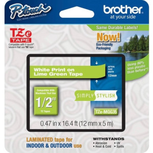 Brother P-Touch TZe Laminated Tape -TZEMQG35