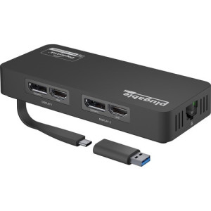 Plugable 4K DisplayPort and HDMI Dual Monitor Adapter -USBC-6950UE