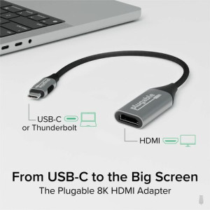 Plugable USB C to HDMI Adapter -USBC-HDMI8K