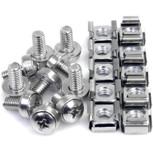 50 Pkg M6 Mounting Screws and Cage Nuts -CABSCREWM6