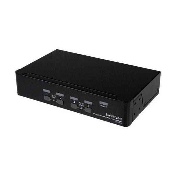 4 Port USB DisplayPort KVM Switch with Audio