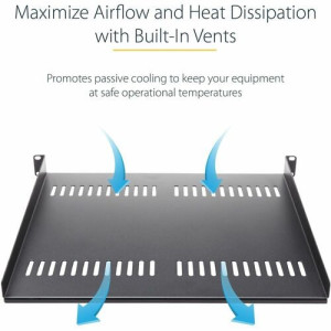 2U 22in Vented Rack Mount Shelf -CABSHELF22V