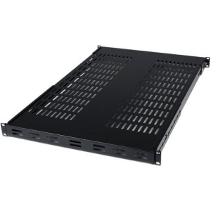 1U 19.5 to 38in Adjustable Mounting Depth Vented Rack Mount Shelf -ADJSHELF