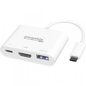 Plugable USB C Mini Dock with HDMI, USB 3.0 and Pass - USBC-MD101