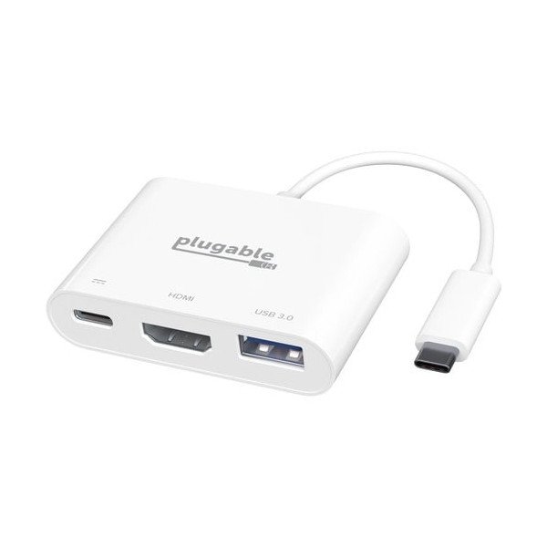 Plugable USB C Mini Dock with HDMI, USB 3.0 and Pass