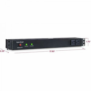 CyberPower Rackbar Surge Suppressor RM 1U RKBS20S2F8R 20A 10-Outlet -RKBS20S2F8R