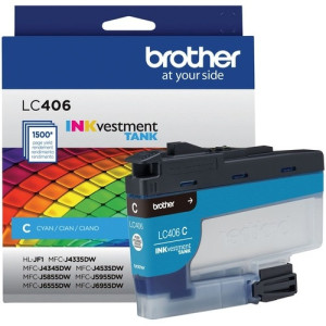 Brother INKvestment LC406C Original Standard Yield Inkjet Ink Cartridge -LC406CS