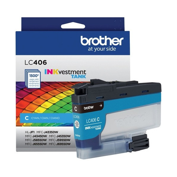 Brother INKvestment LC406C Original Standard Yield Inkjet Ink Cartridge