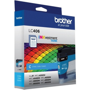 Brother INKvestment LC406C Original Standard Yield Inkjet Ink Cartridge -LC406CS