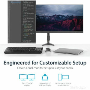 Desk Mount Dual Monitor Arm -ARMDUAL