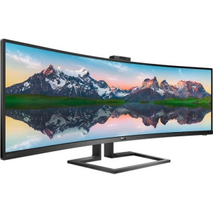 Philips Brilliance 499P9H 49" Class Webcam Dual Quad HD (DQHD) Curved Screen LCD Monitor -499P9H