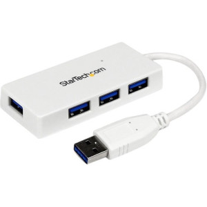 Portable 4 Port SuperSpeed Mini USB 3.0 Hub -ST4300MINU3W