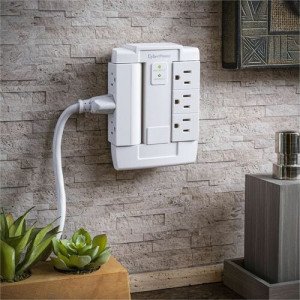 CyberPower CSB600WS Essential 6-Outlets Surge Suppressor Wall Tap and Swivel Outputs -CSB600WS