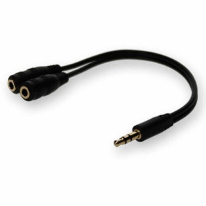 3.5mm (1/8in) Stereo Audio Headset Splitter Adapter -HSMFF