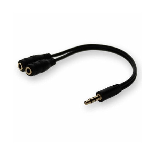 3.5mm (1/8in) Stereo Audio Headset Splitter Adapter