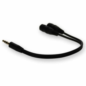 3.5mm (1/8in) Stereo Audio Headset Splitter Adapter -HSMFF