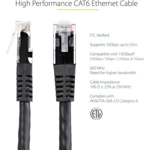 6ft CAT6 Ethernet Cable -C6PATCH6BK
