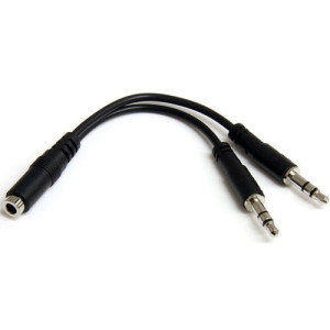 3.5mm 4 Position to 2x 3 Position 3.5mm Headset Splitter Adapter -MUYHSFMM