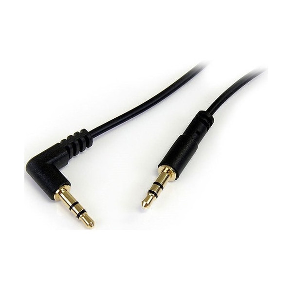 6 ft Slim 3.5mm to Right Angle Stereo Audio Cable