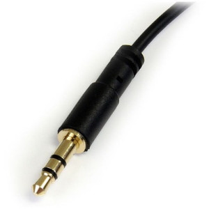 6 ft Slim 3.5mm to Right Angle Stereo Audio Cable -MU6MMSRA
