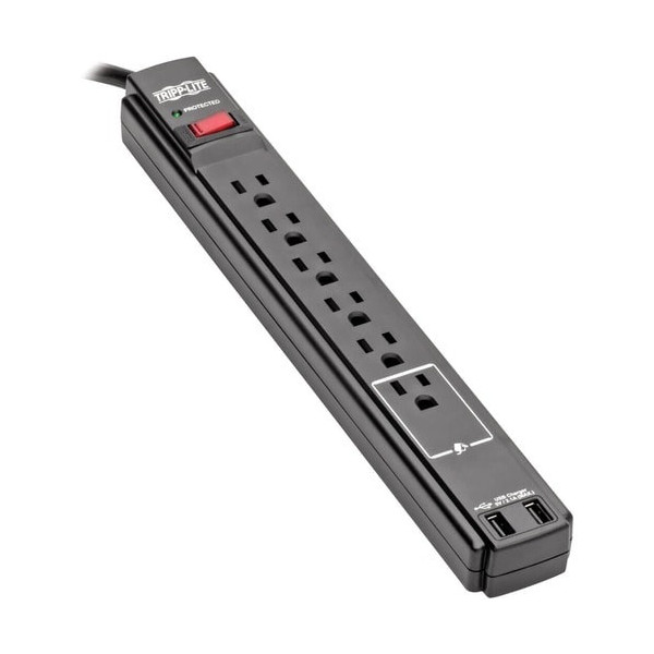 Tripp Lite Surge Protector Power Strip 6 Outlet 2 USB Ports 6