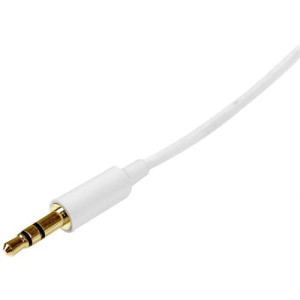 2m White Slim 3.5mm Stereo Audio Cable -MU2MMMSWH