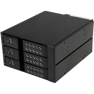 3 Bay Aluminum Trayless Hot Swap Mobile Rack -HSB3SATSASBA