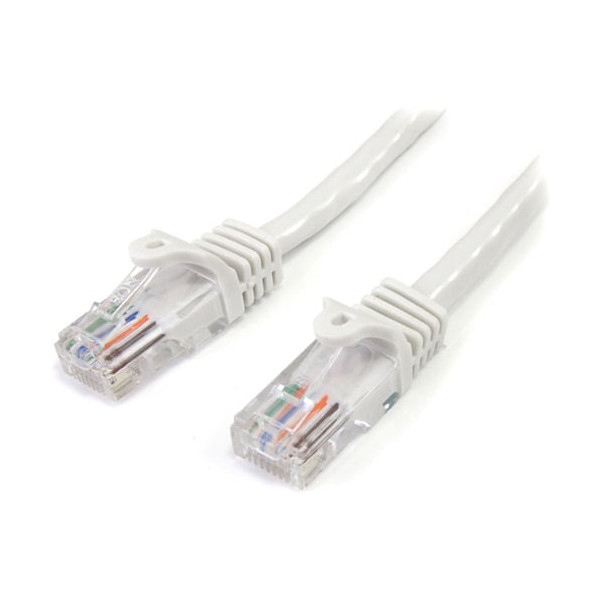3 ft White Snagless Cat 5e UTP Patch Cable