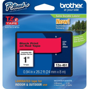 Brother P-touch TZe Laminated Tape Cartridges -TZE451