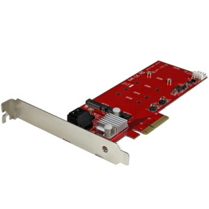 2x M.2 NGFF SSD RAID Controller Card plus 2x SATA III Ports - PCIe -PEXM2SAT3422