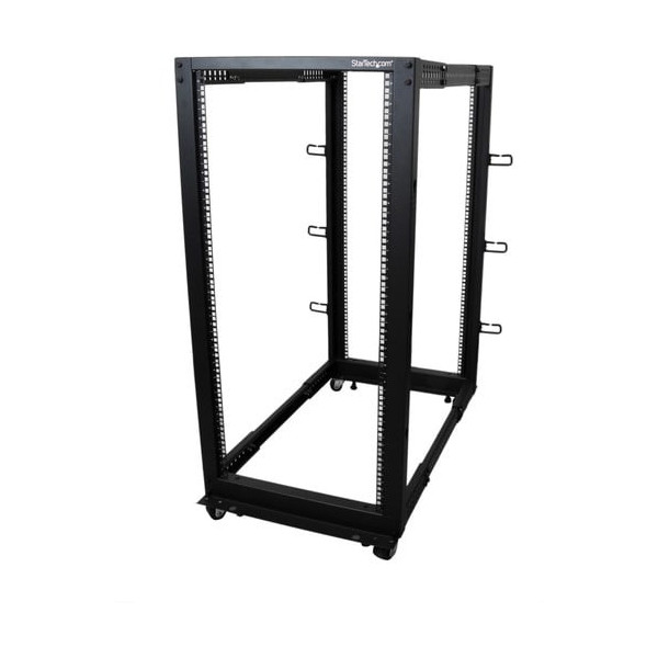 4-Post 25U Mobile Open Frame Server Rack