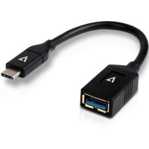 V7 Black USB Cable USB 3.0 A Female to USB-C Male -V7U3C-BLK-1N