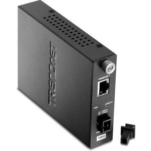 TRENDnet Intelligent 1000Base-T to 1000Base-LX Dual Wavelength Single Mode SC Fiber Media Converter -TFC-1000S10D5