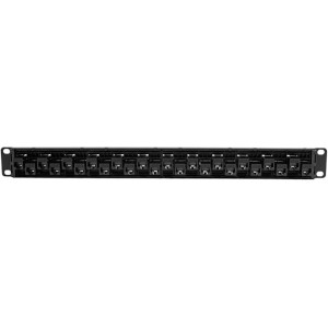 Tripp Lite 24-Port Cat5e Cat5 Feedthrough Patch Panel Rackmount 1URM RJ45 Ethernet TAA - 24 x RJ-45 - N054-024