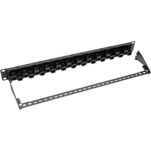 Tripp Lite 24-Port Cat5e Cat5 Feedthrough Patch Panel Rackmount 1URM RJ45 Ethernet TAA - 24 x RJ-45 - N054-024