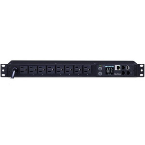 CyberPower PDU31001 Monitored PDU, 100-120V, 15A, 8 NEMA 5-15R Outlets, 1U Rackmount - Monitored - NEMA 5-15P - 8 x NEMA 5-15R