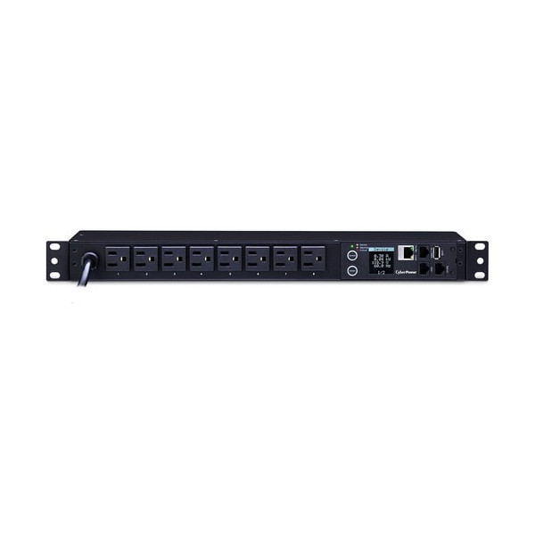 CyberPower PDU31001 Monitored PDU, 100-120V, 15A, 8 NEMA 5-15R Outlets, 1U Rackmount - Monitored - NEMA 5-15P - 8 x NEMA 5-15R