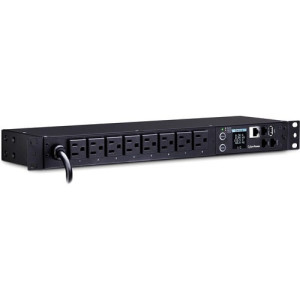 CyberPower PDU31001 Monitored PDU, 100-120V, 15A, 8 NEMA 5-15R Outlets, 1U Rackmount - Monitored - NEMA 5-15P - 8 x NEMA 5-15R