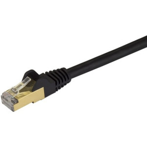 StarTech.com 15ft CAT6a Ethernet Cable - 10 Gigabit Category 6a Shielded Snagless 100W PoE Patch Cord 10GbE Black UL Certified