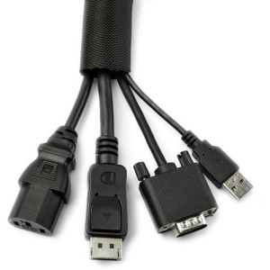 StarTech.com 15' (4.6m) Cable Management Sleeve/Wrap - Flexible Cable Manager - Expandable Coiled Cord Protector
