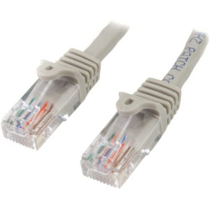 StarTech.com 15 ft Gray Snagless Cat5e UTP Patch Cable - Make Fast Ethernet network connections