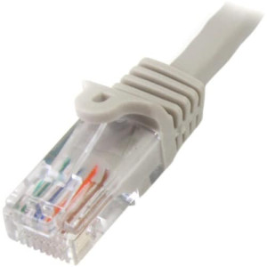 StarTech.com 15 ft Gray Snagless Cat5e UTP Patch Cable - Make Fast Ethernet network connections