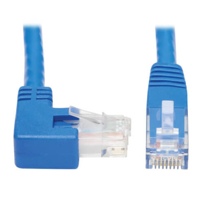 Tripp Lite by Eaton N204-015-BL-RA Right-Angle Cat6 Ethernet Cable - 15 ft., M/M, Blue - 15 ft Category 6 Network Cable