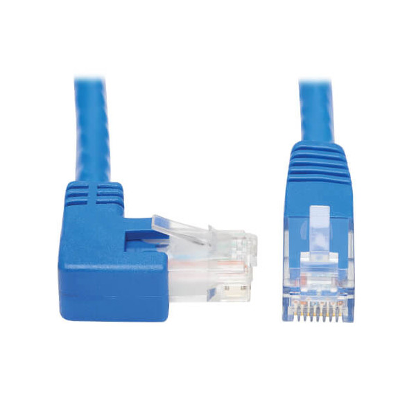 Tripp Lite by Eaton N204-015-BL-RA Right-Angle Cat6 Ethernet Cable - 15 ft., M/M, Blue - 15 ft Category 6 Network Cable